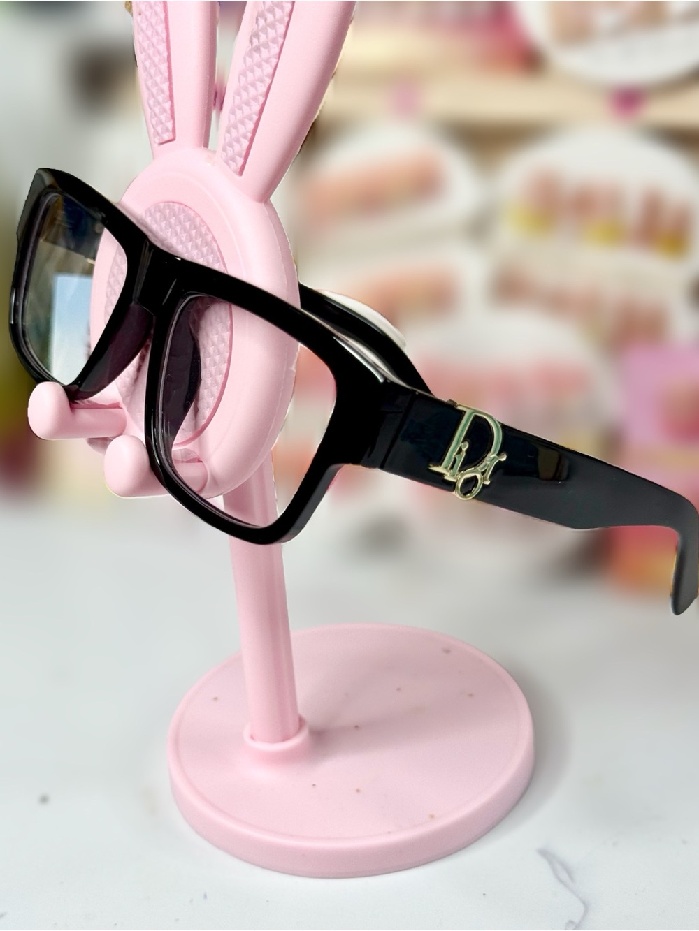 Black Fashion Eyewear with Gold Accent
